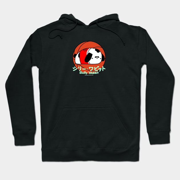 [Hige Wabbit] Spotted Lop Bunny Rabbit Loves Basketball Hoodie by Shilly Wabbit